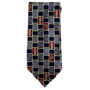 Tesoro Rosso Silk Geometric Tie